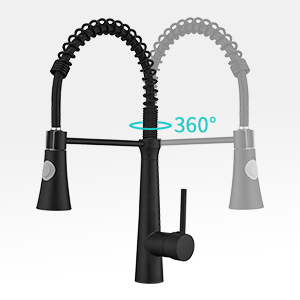360 rotating spring hose kitchen sink tap